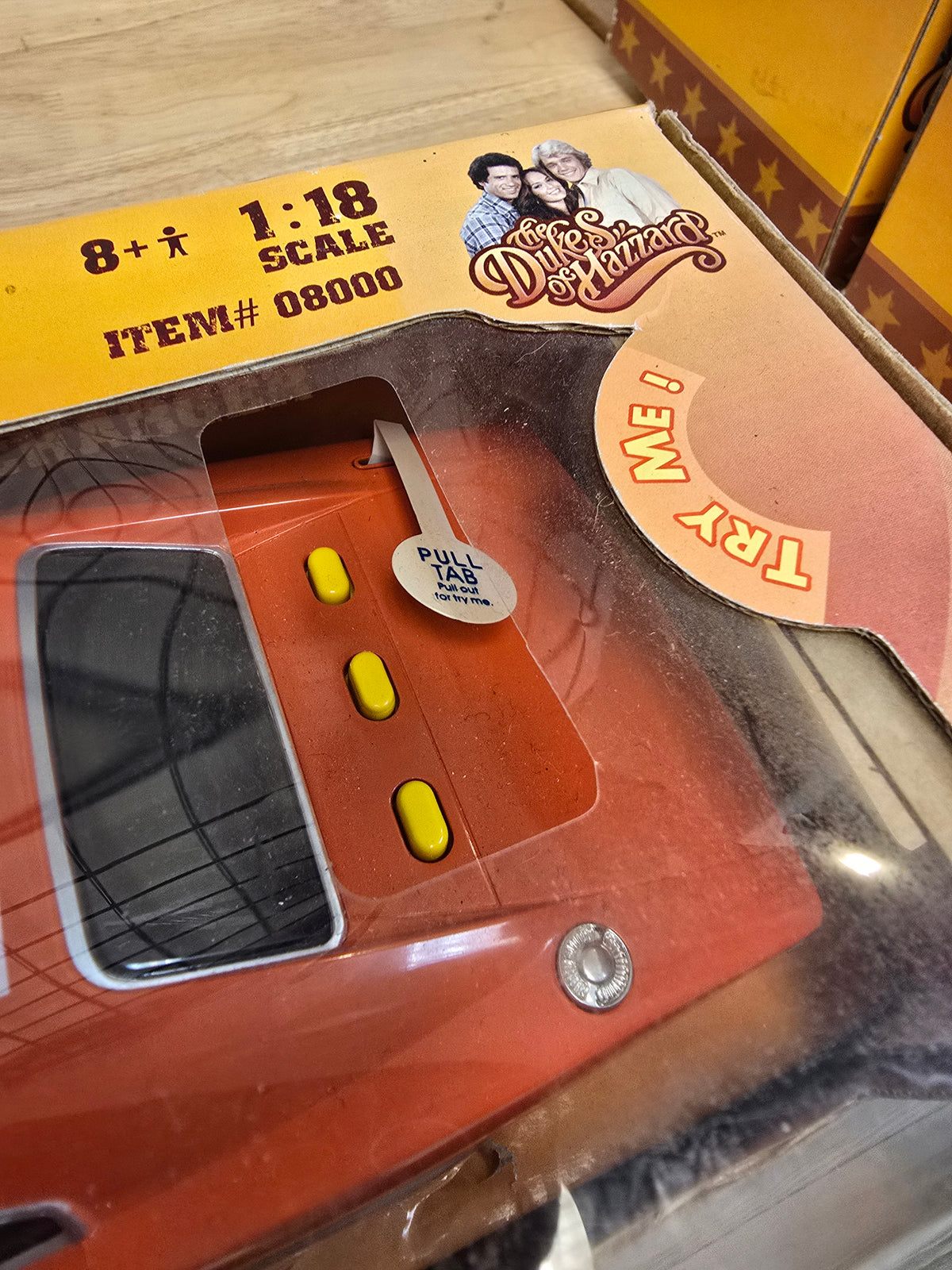 Dukes of Hazzard 1/18 scale General Lee with battery tab still in place. - House of Cars Virginia