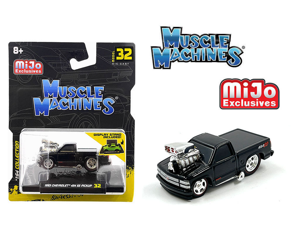 Muscle Machines 1:64 1993 Chevrolet 454 SS Pickup Truck Limited Edition – Black - House of Cars Virginia