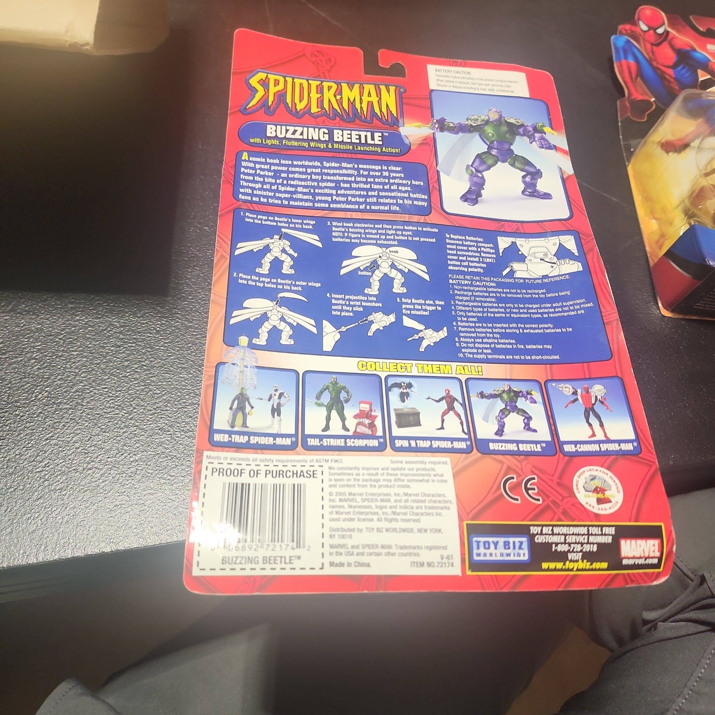 Toy Biz Spider-Man Buzzing Beetle With Lights, Wings, Missile Launch Action2005 - House of Cars Virginia