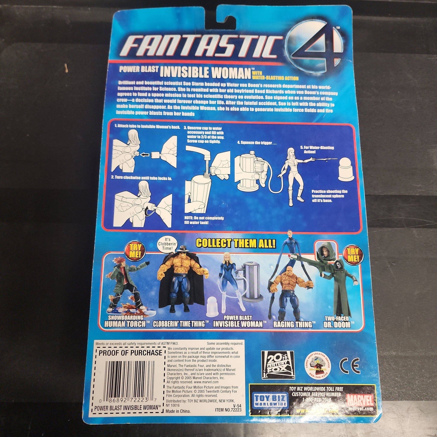 NEW Marvel Fantastic Four 4 Power Blast Invisible Woman Water-Blasting 2005 - House of Cars Virginia