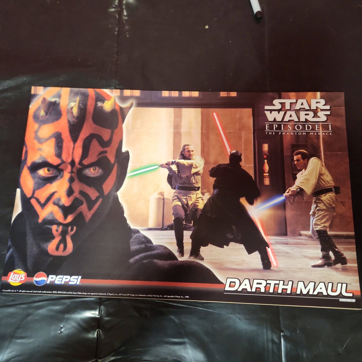 Star Wars Ep 1 Phantom Menace DARTH MAUL 11” X 17” LAY'S PEPSI Promo Poster 1999 - House of Cars Virginia