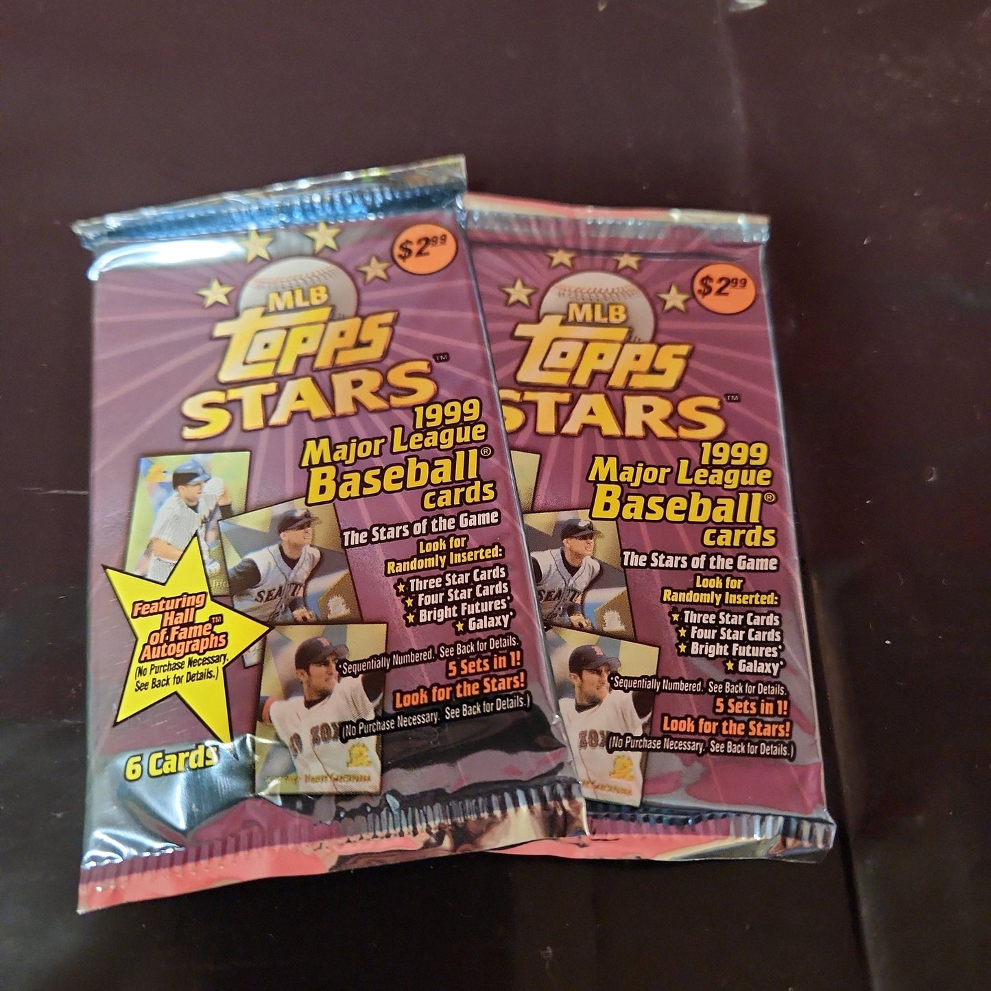 MLB Topps STARS, 1999 Baseball card package, factory sealed ! 2 packs - House of Cars Virginia