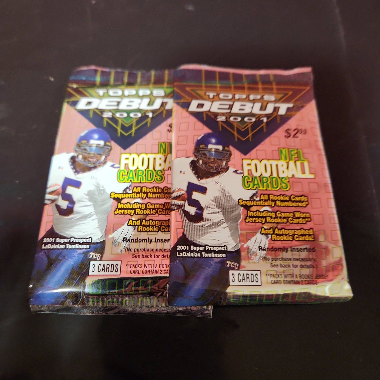 2001 Topps Debut Football NFL Cards Hobby Packs (2) 🔥📈 Drew Brees Rookie Auto?? - House of Cars Virginia