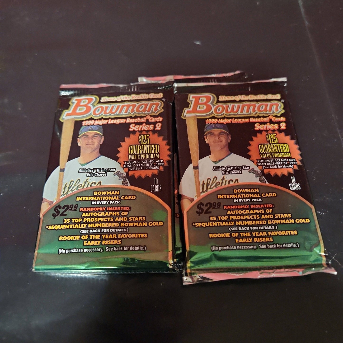 1999 Bowman Series 2 MLB Major League Baseball Unopened Sealed Hobby Pack MLB Cards x2 - House of Cars Virginia