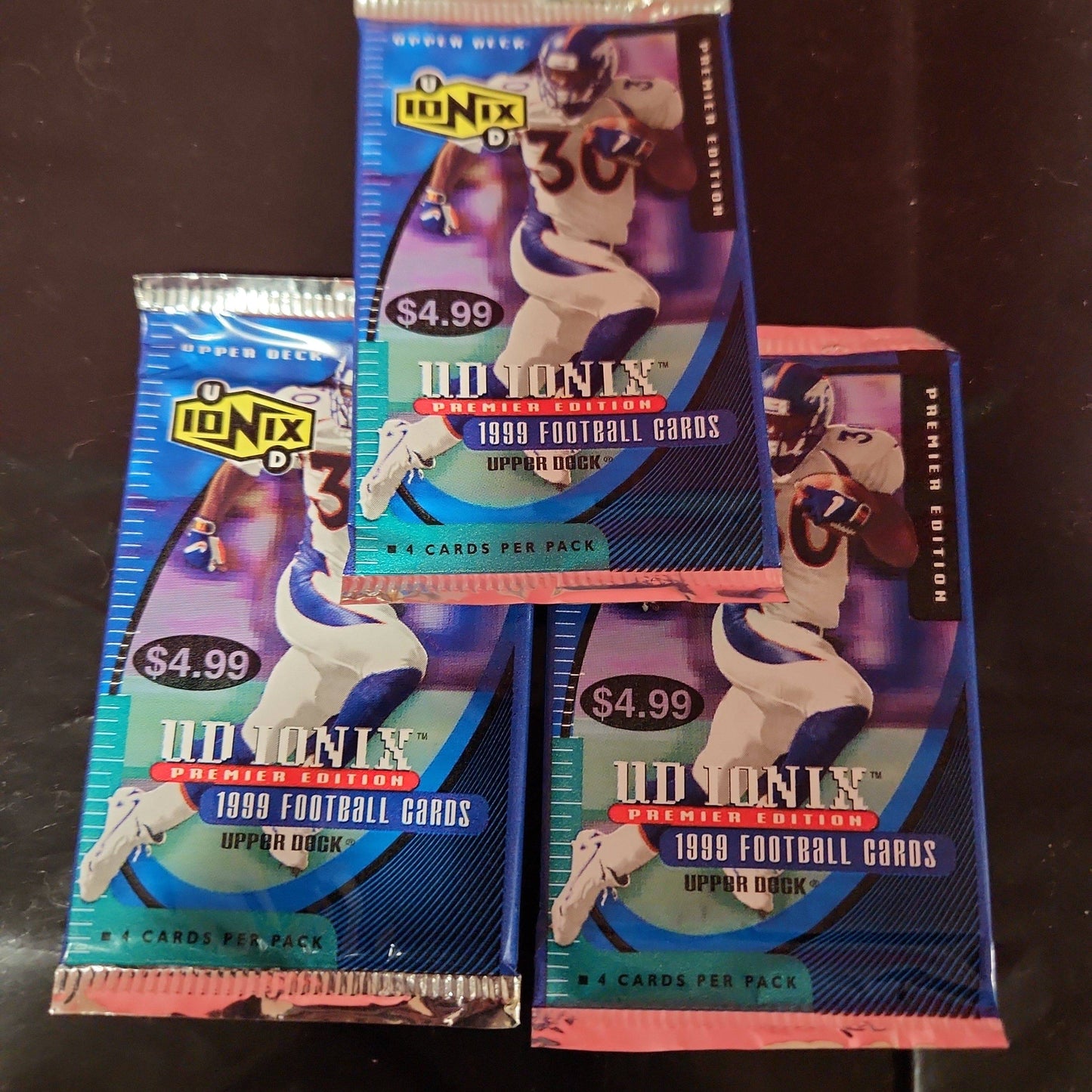 3X 1999 UD Upper Deck Ionix NFL Factory Sealed Pack, Manning,Nice!! (B90) NFL Cards - House of Cars Virginia