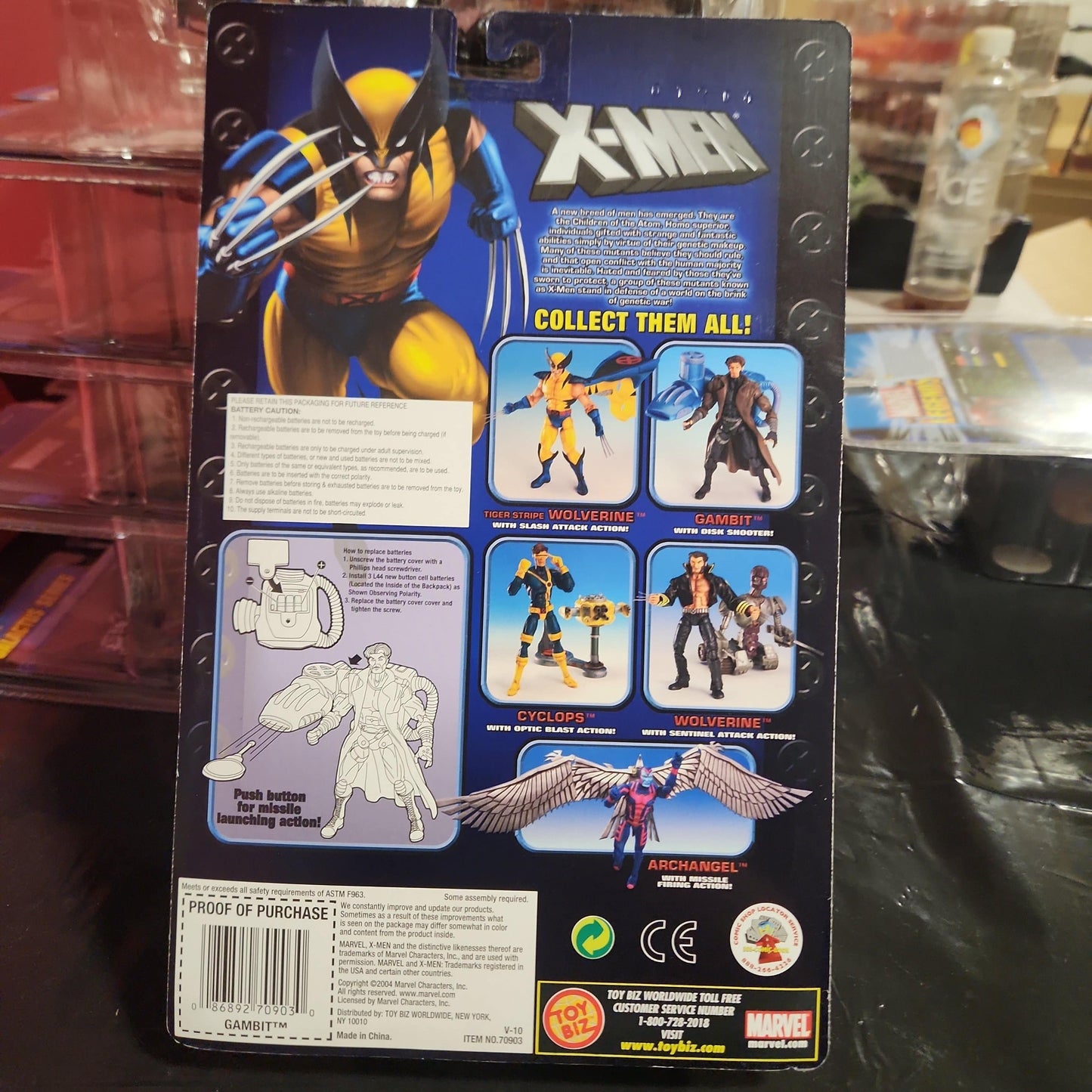 ToyBiz - X-Men Classics - Gambit with Disk Shooter Super Poseable Action Figure - House of Cars Virginia