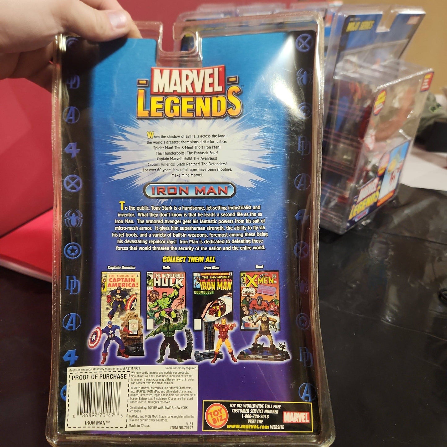 ToyBiz Marvel Legends Series 1 Iron Man 6" Action Figure 2002 With 32 Page Comic - House of Cars Virginia