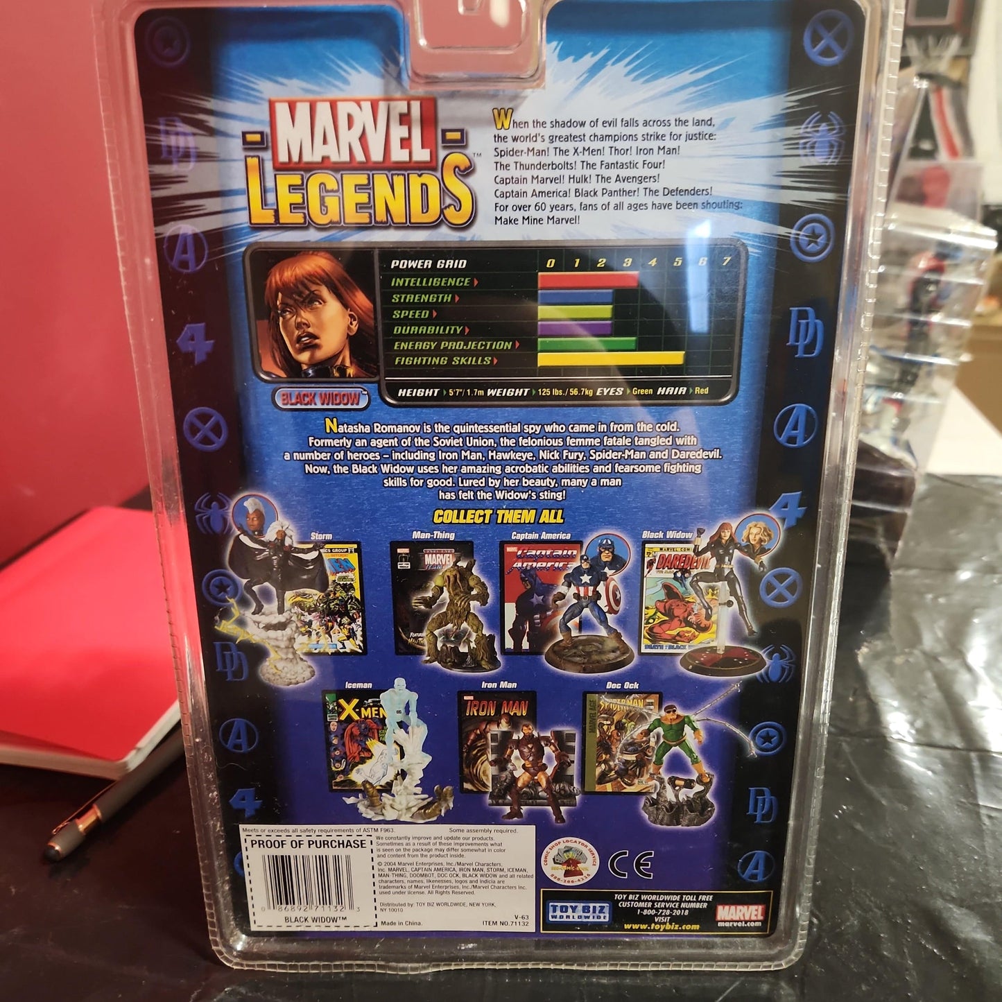 Toy Biz Marvel Legends Series VIII Black Widow 6" Super Poseable Figure - House of Cars Virginia