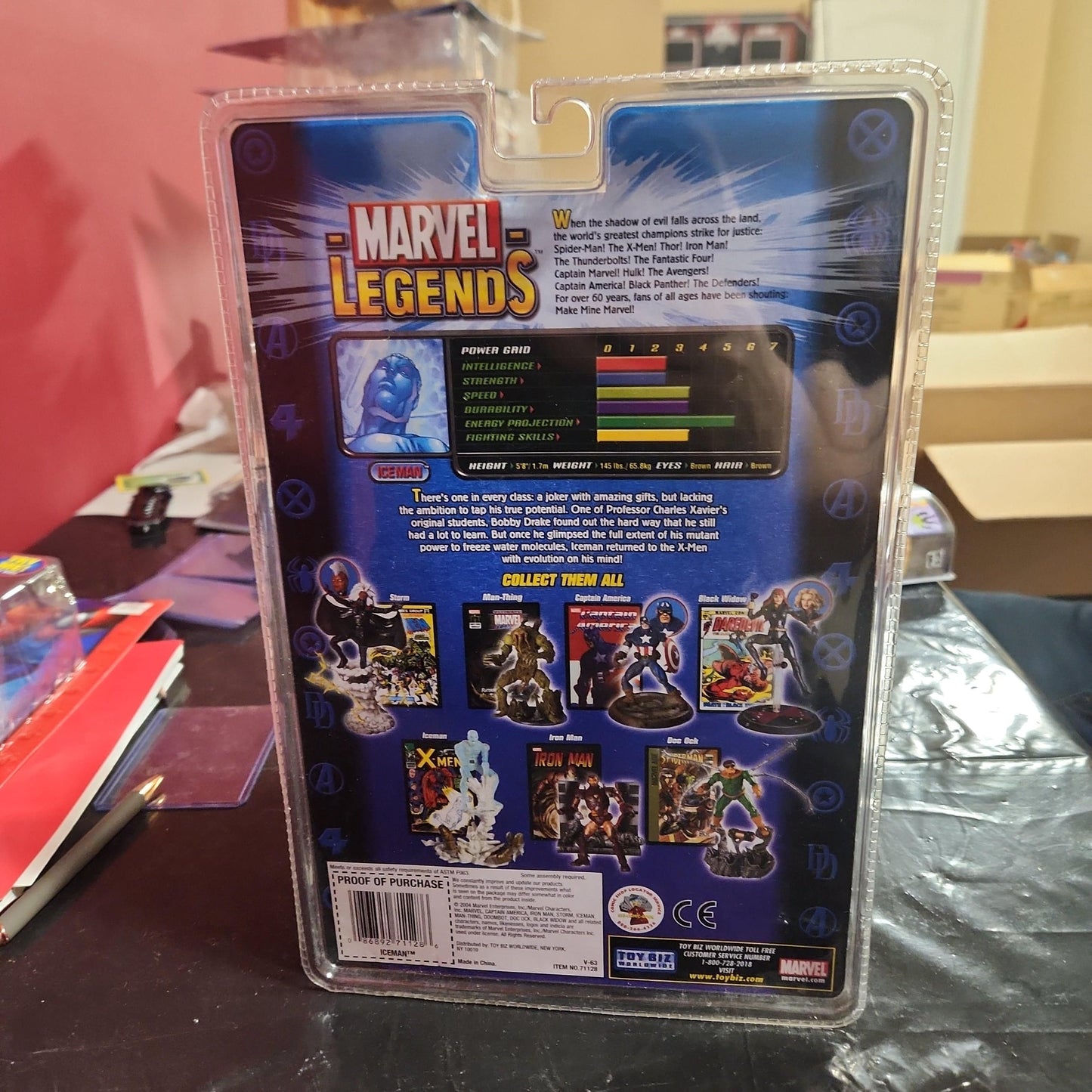 Marvel Legends Iceman Poseable Figure w/ 32 Page Comic Book NEW in Package - House of Cars Virginia