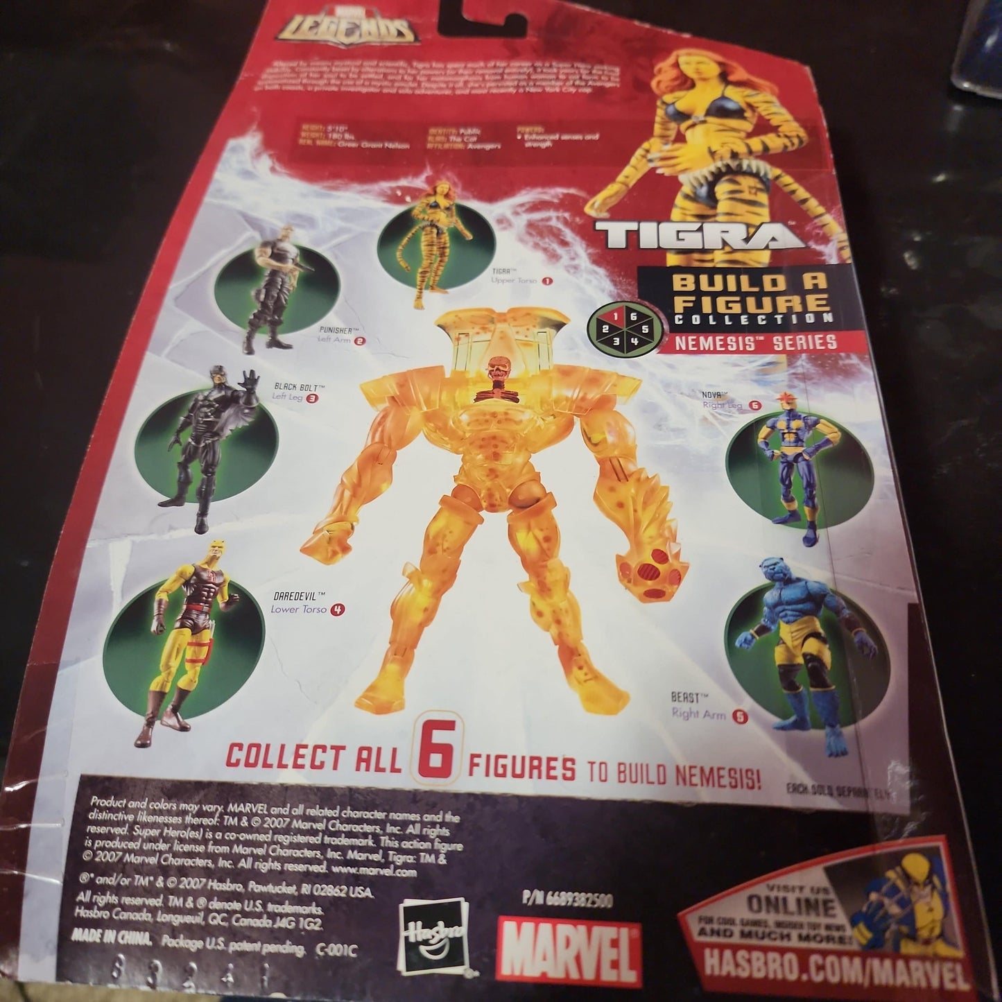 Hasbro Marvel Legends Action Figure Tigra Exclusive Nemesis Build-A-Figure Wave - House of Cars Virginia