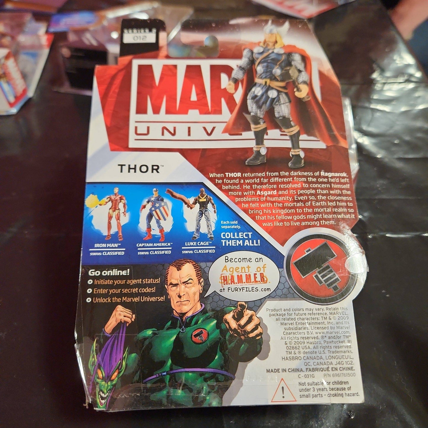 Marvel Universe 3.75" Series 2 #012 Thor Hasbro Damaged Card - House of Cars Virginia