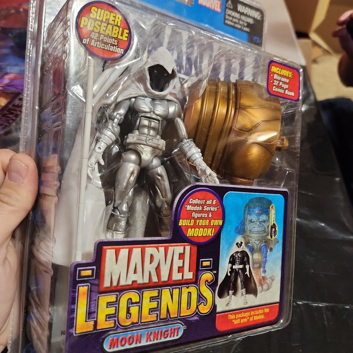 MOON KNIGHT Action Figure Silver Variant ToyBiz Marvel Legends MODOK BAF 2006 - House of Cars Virginia