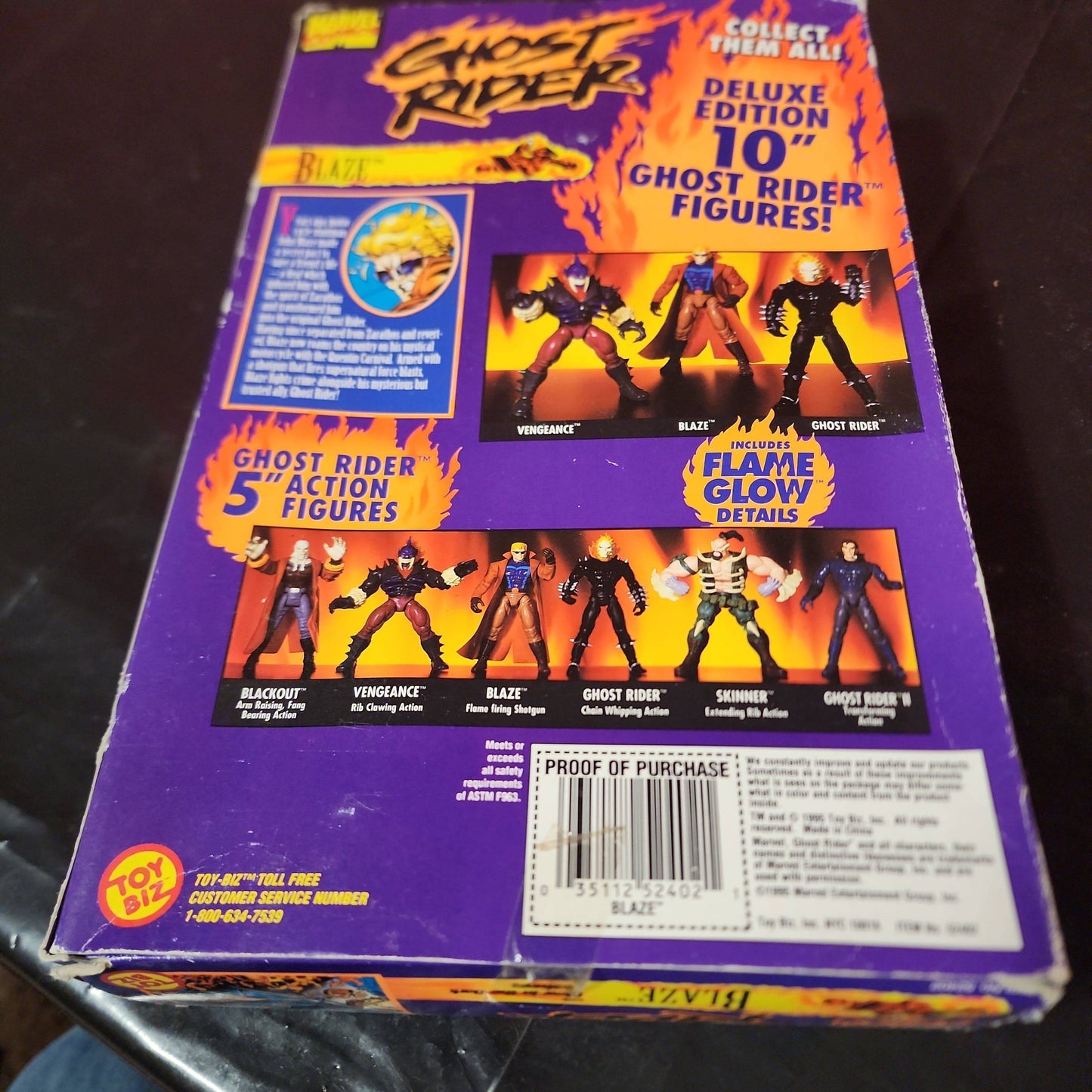 Ghost Rider Deluxe Edition Marvel Blaze Action Figure 10" by Toy Biz New In Box - House of Cars Virginia