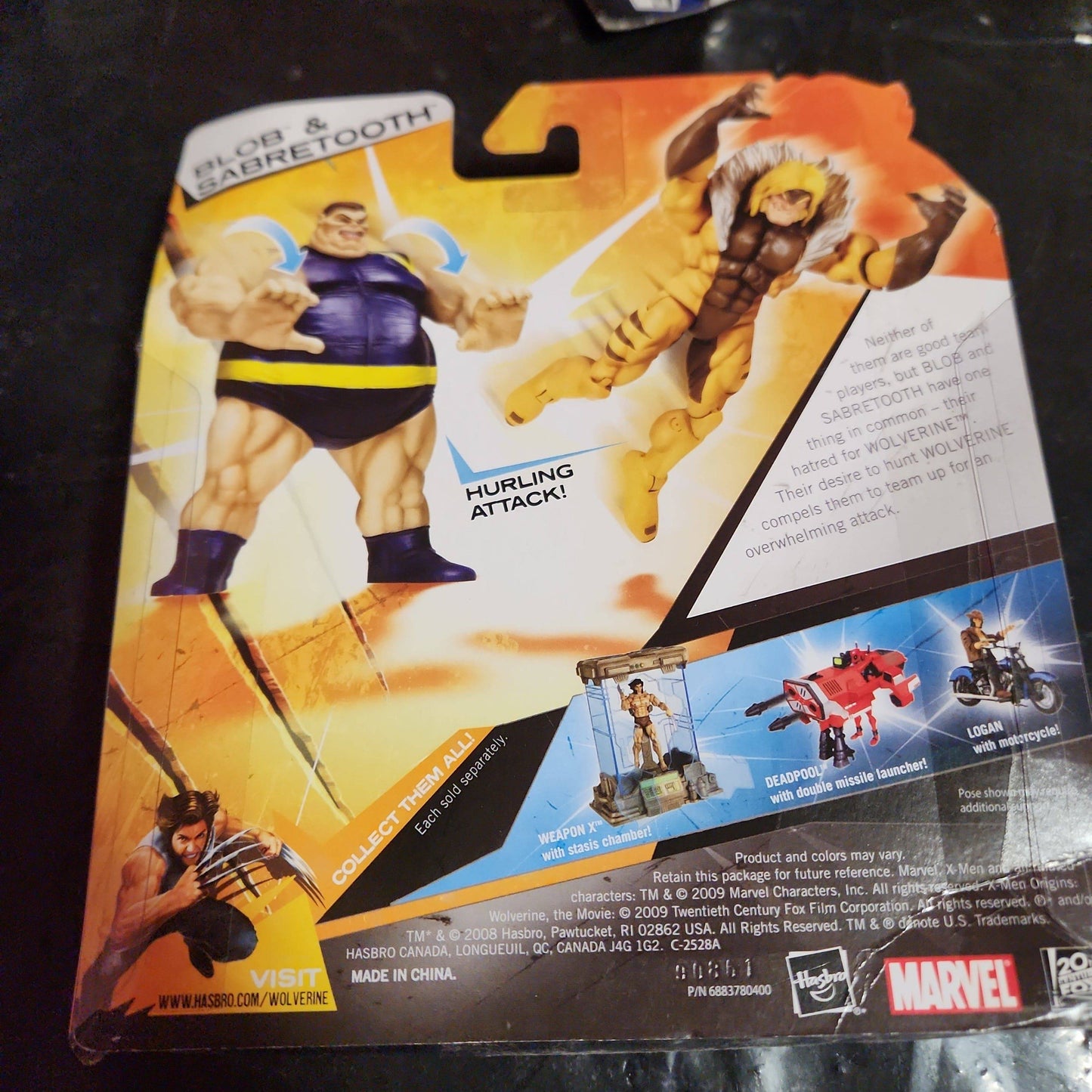 X-Men Origins Wolverine - Blob and Sabertooth Action Figure 2009 Rare - House of Cars Virginia
