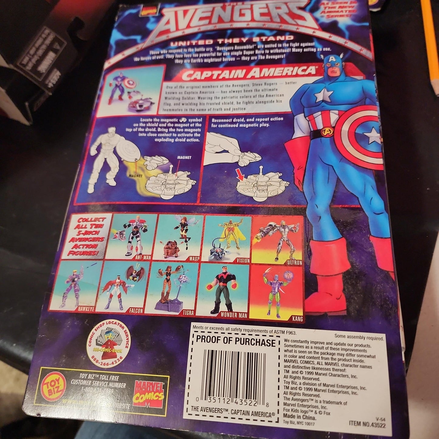Captain America The Avengers Action Figure Toy Biz 1999 Brand NEW Sealed - House of Cars Virginia
