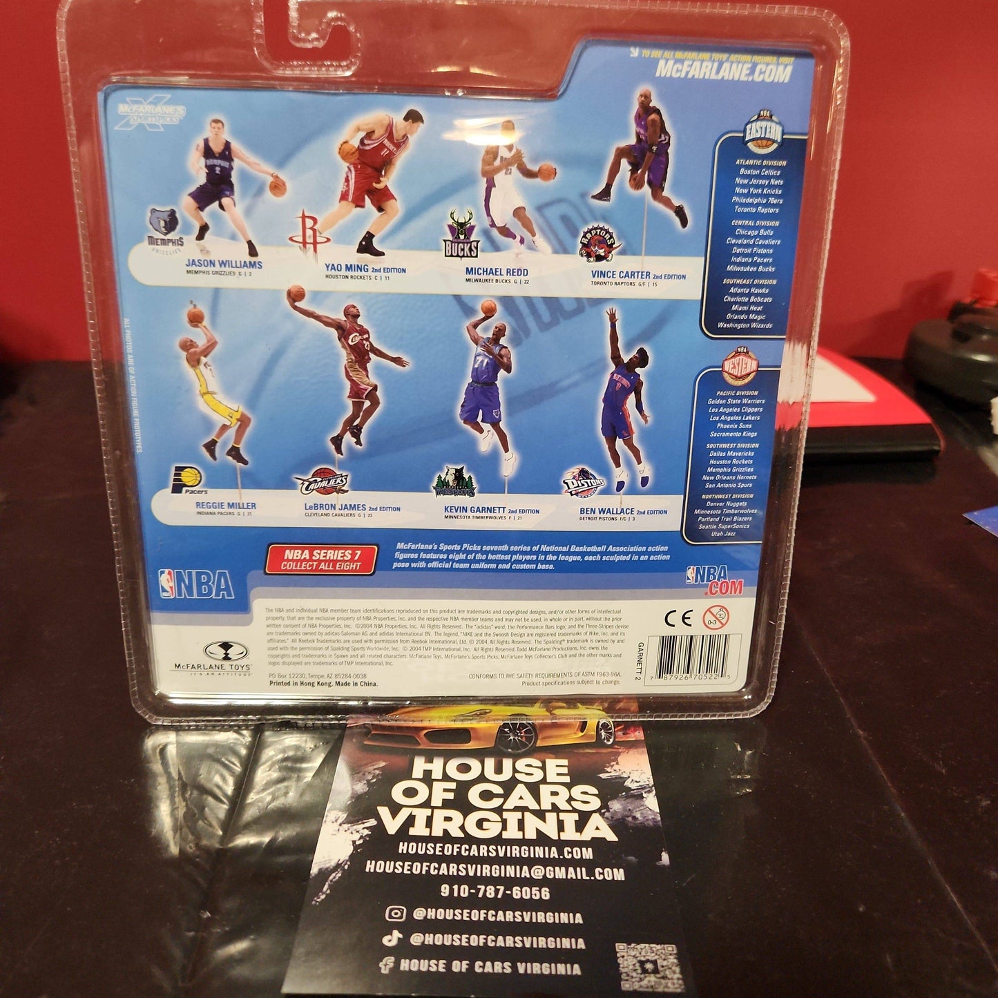 McFarlane NBA Kevin Garnett Series 7 Figure Timberwolves White Jersey Variant - House of Cars Virginia