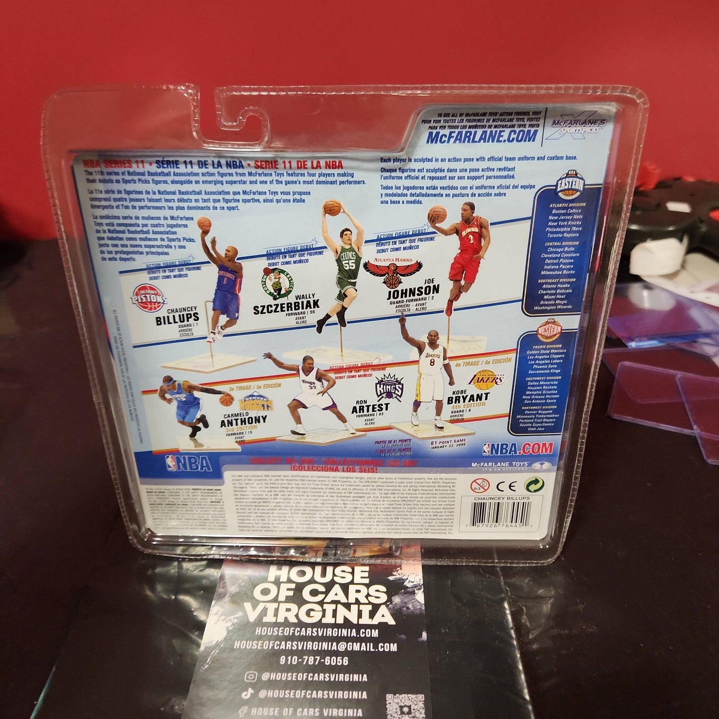 McFarlane Series 11 - Chauncey Billups - Red Jersey Variant - House of Cars Virginia