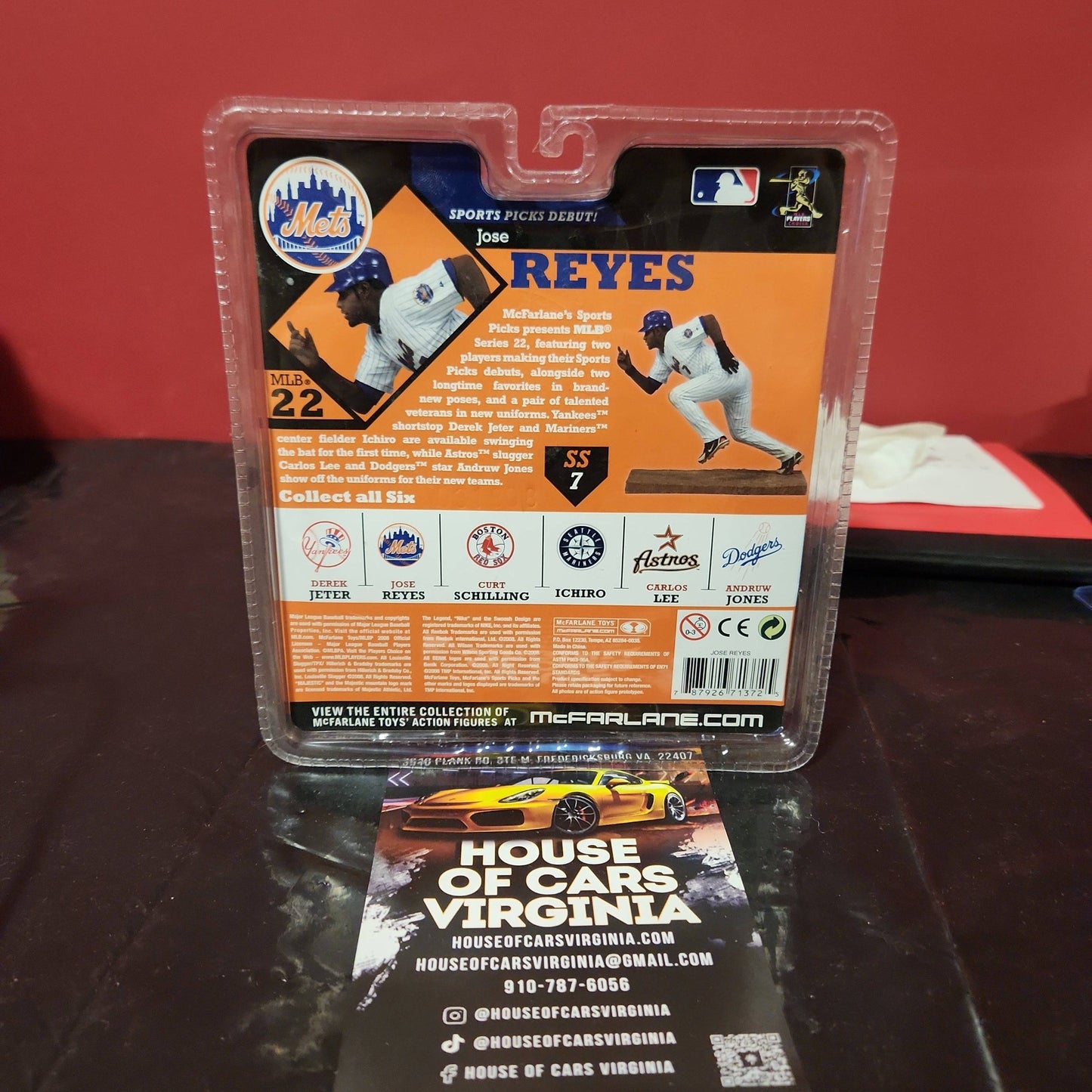 Jose Reyes Mcfarlane Sports ROOKIE NY METS MLB Baseball Figure Series 22 - House of Cars Virginia