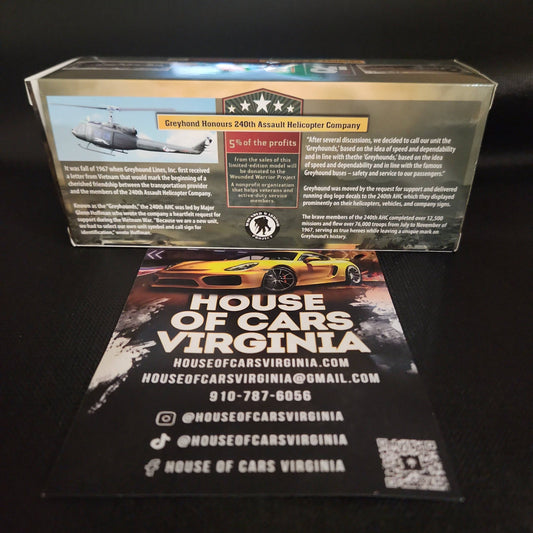 Iconic Replicas 87-0396 HO Greyhound Tribute to Heroes Prevost X3-45 Bus - House of Cars Virginia