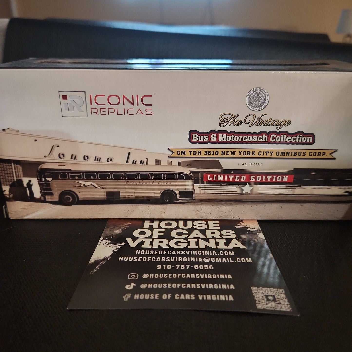 Iconic Replicas 1/43 GM TDH 3610 New York City Omnibus Corporation Mint In Box - House of Cars Virginia