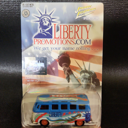 Johnny Lightning Liberty VW 23 Window Samba Bus NEW Rebel Run #465 - House of Cars Virginia