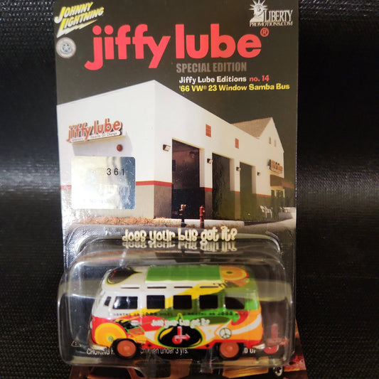 Johnny Lightning Jiffy Lube Window Samba Bus Special Ed. Rebel Run #361 - House of Cars Virginia
