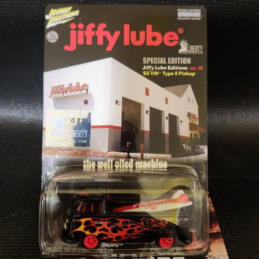 Johnny Lightning Jiffy Lube Spec Editon '65 VW Pickup Black Rebel Run 073 - House of Cars Virginia