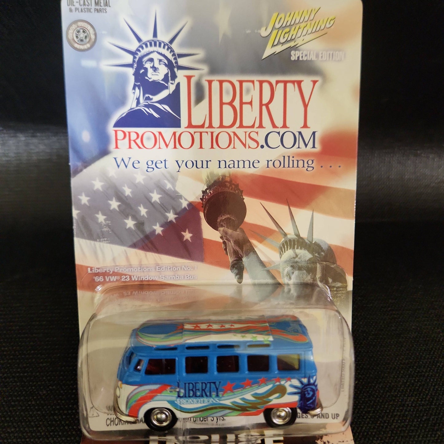 Johnny Lightning Liberty Promotions VW 23 Window Samba Bus - House of Cars Virginia