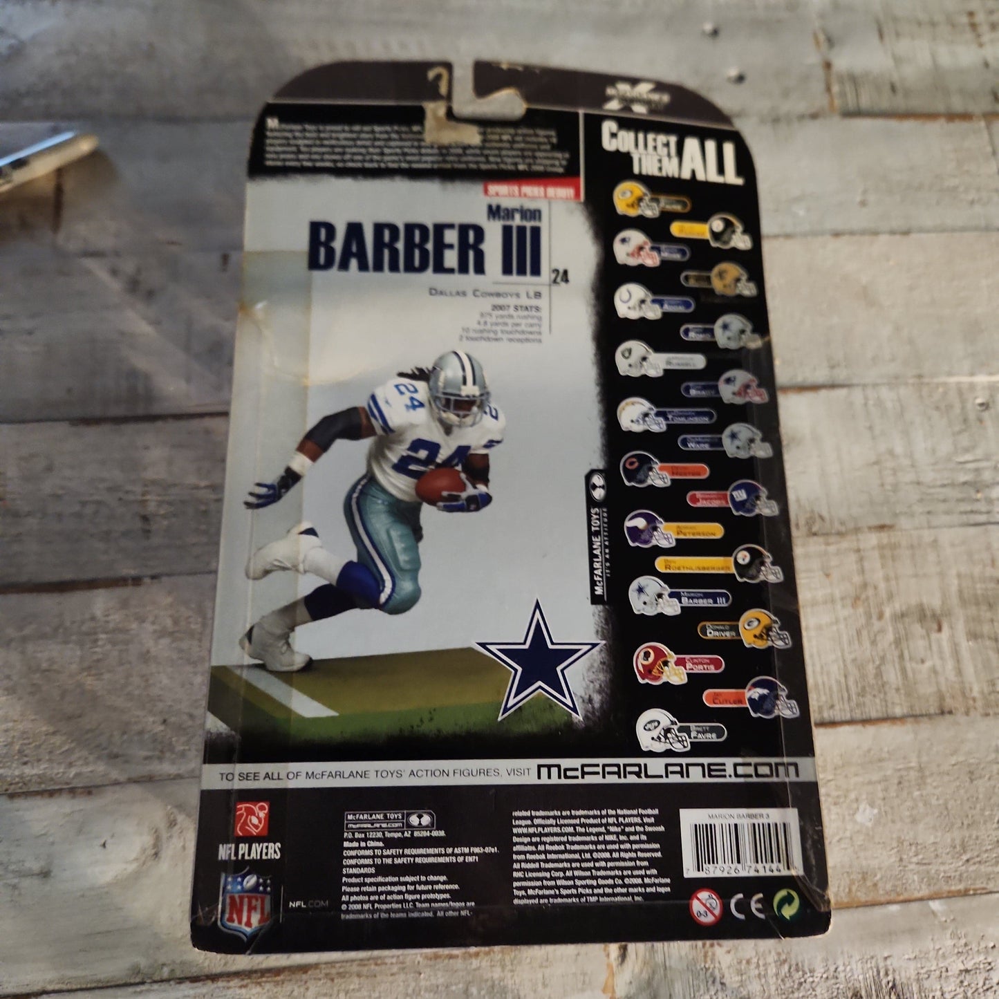 Mcfarlane Toys NFL MARION BARBER III White Jersey Variant 2008 Cowboys Debut - House of Cars Virginia