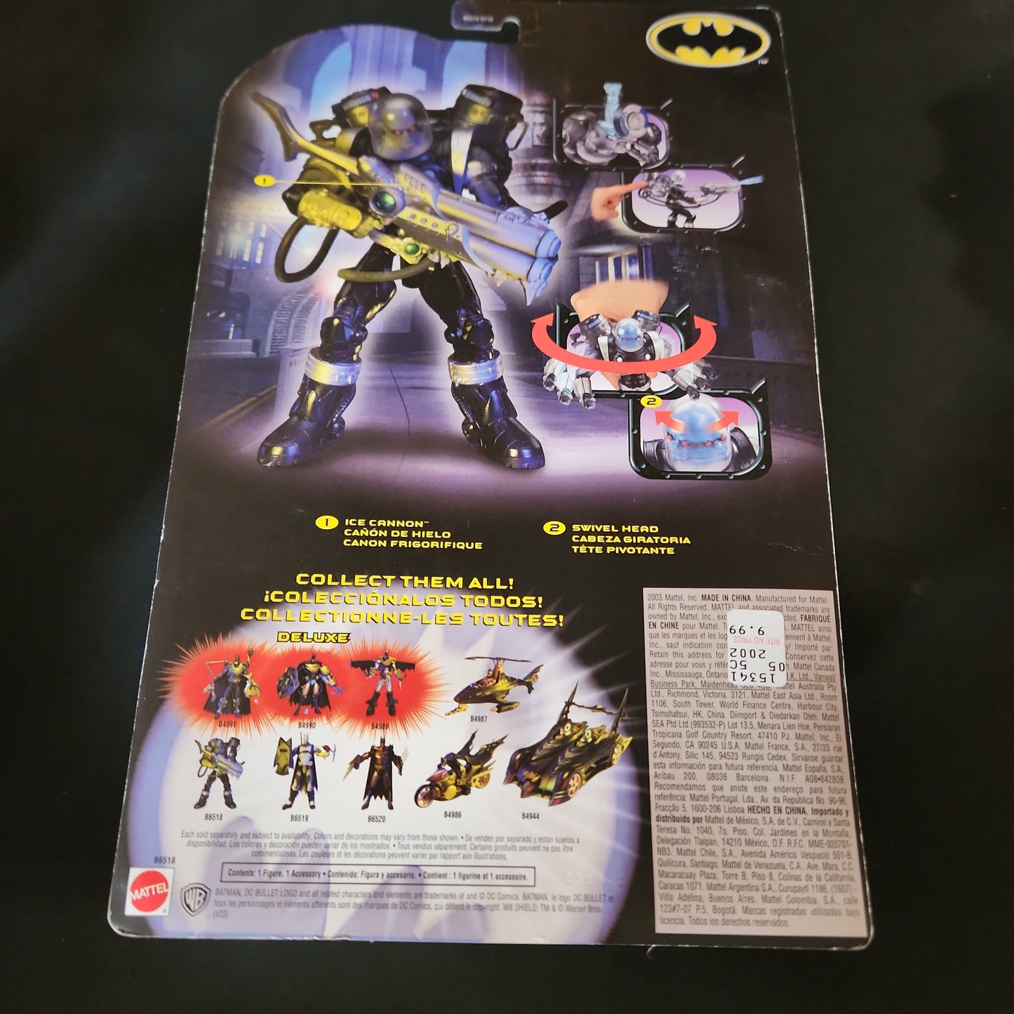 NEW 2003 MATTEL BATMAN MR. FREEZE WITH ICE CANNON DC COMICS ACTION FIGURE! B31 - House of Cars Virginia
