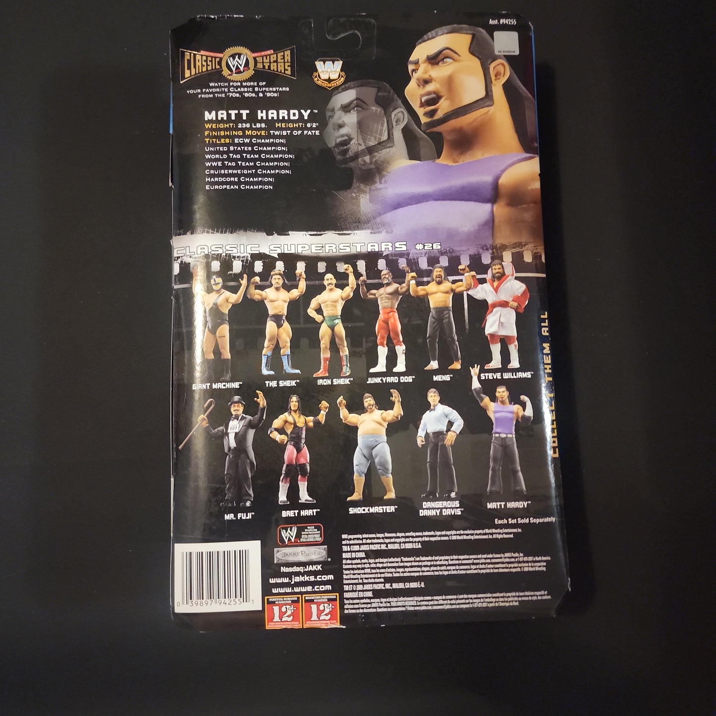 WWE Classic Super Stars Matt Hardy Chase Figure Series 26 Jakks Pacific - House of Cars Virginia