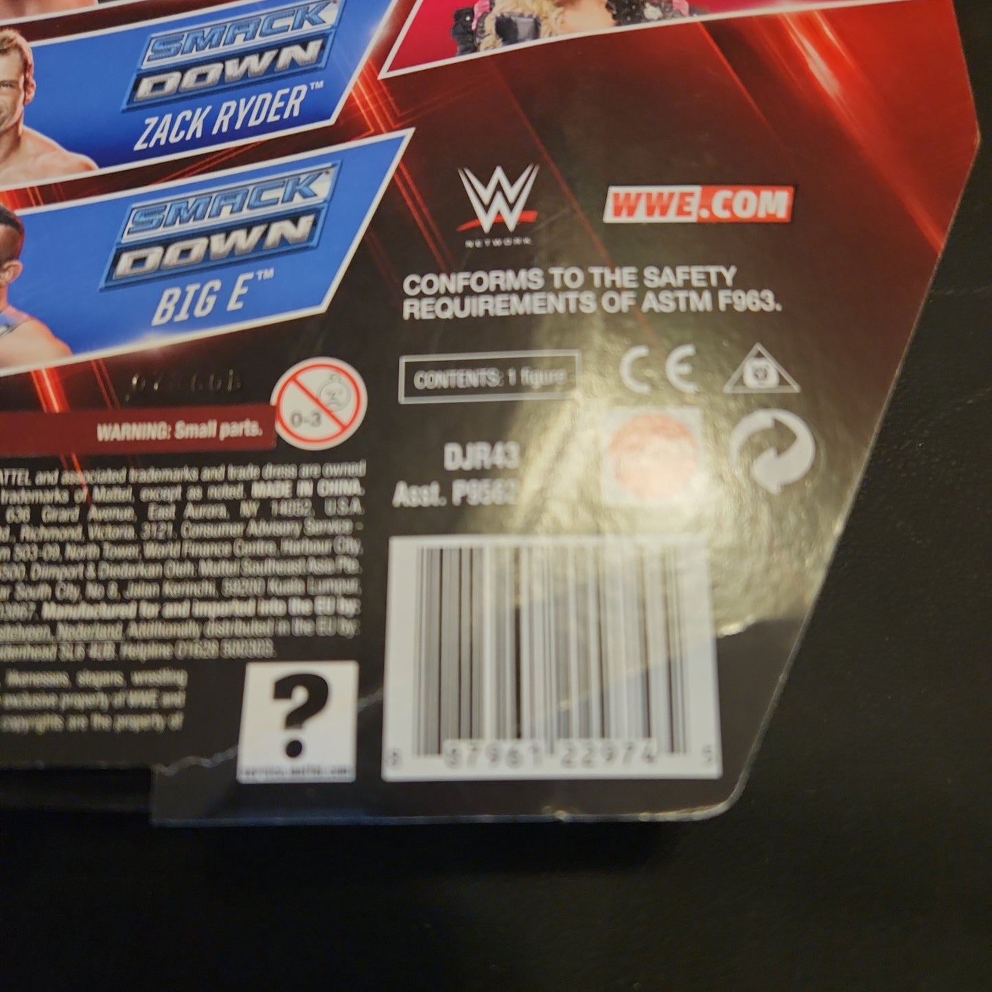 WWE Smack Down Big E New Day (2015) Mattel Action Figure w/ Title Belt Chase - House of Cars Virginia