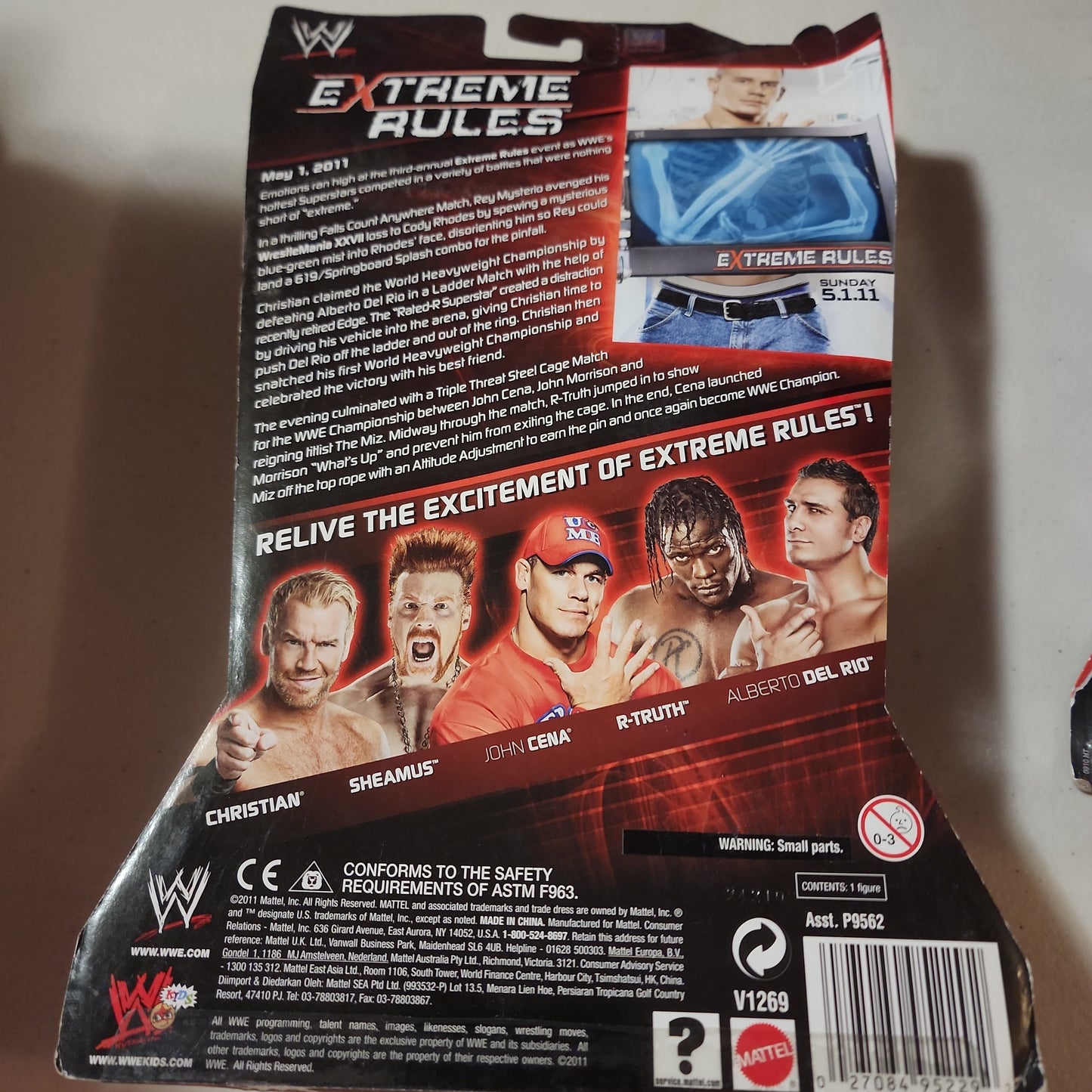 WWE Extreme Rules REY MYSTERIO 2011 Wrestling Action Figure Mattel - House of Cars Virginia