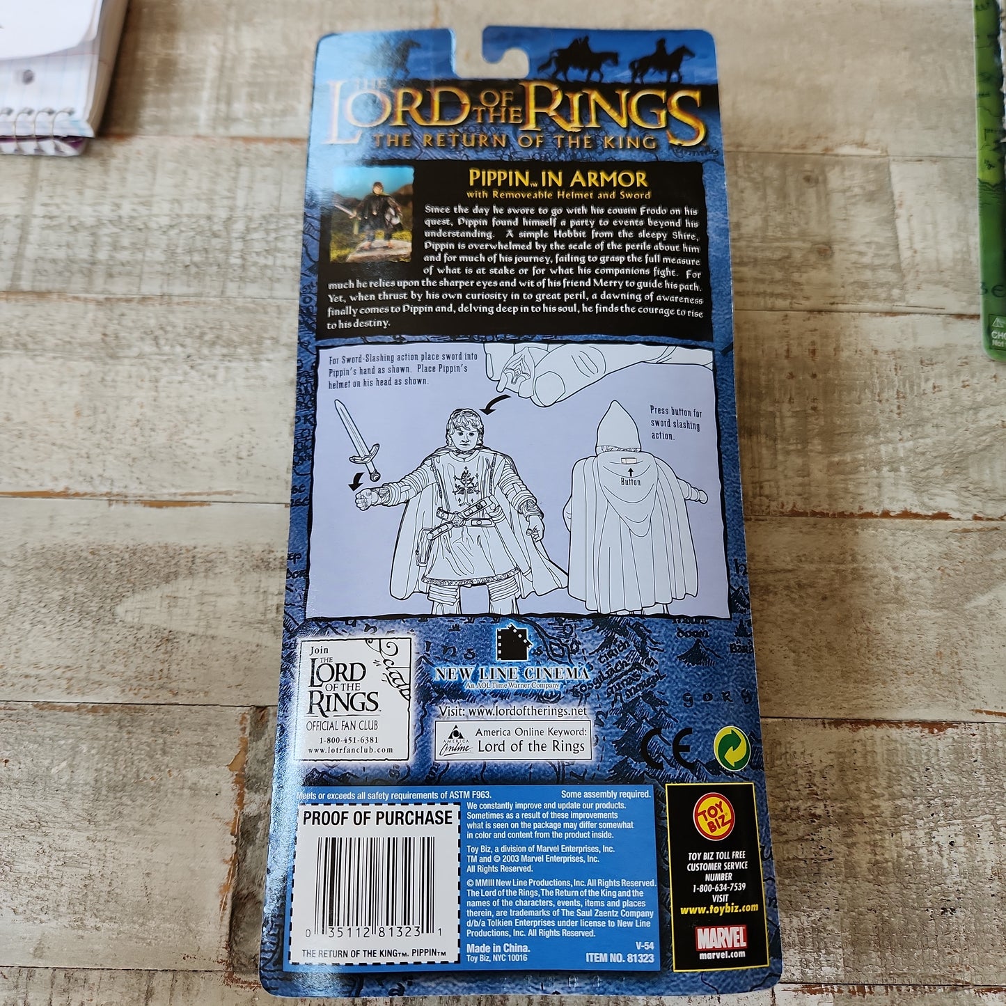 Lord of the Rings Return of the King Pippin In Armor by ToyBiz New In Package!! - House of Cars Virginia