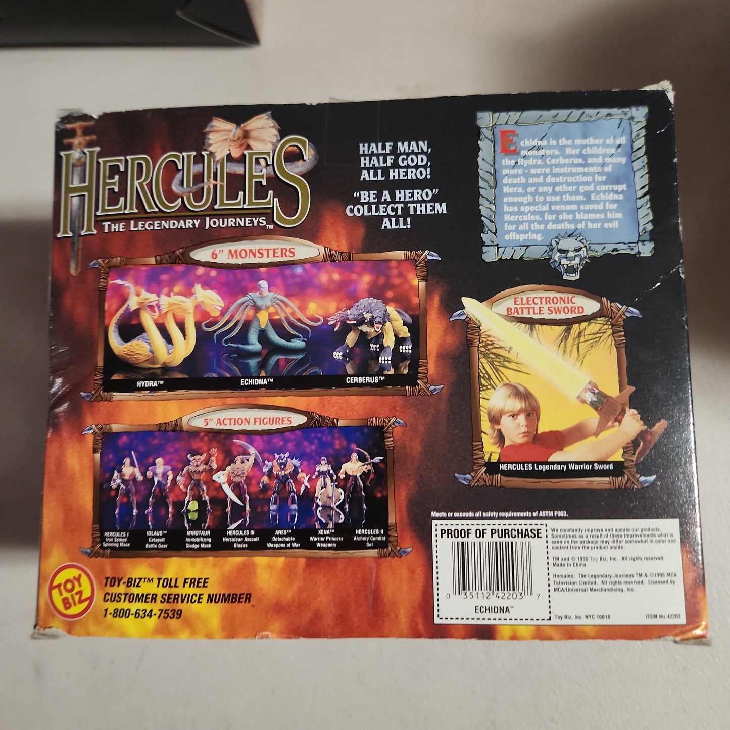 Hercules The Legendary Journeys ECHIDNA 5" Figure Toy Biz 1995 NEW - House of Cars Virginia