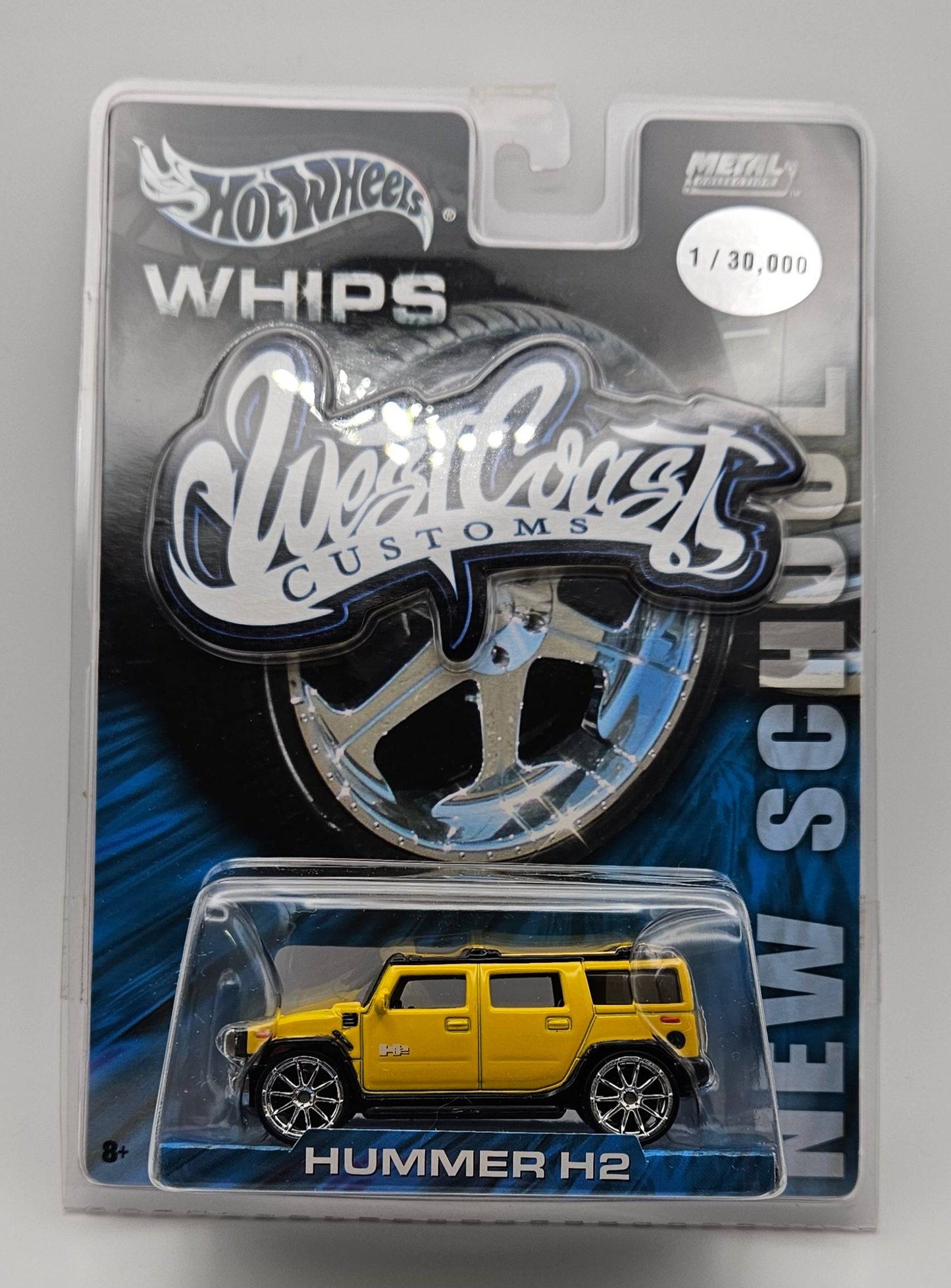 Hot Wheels Whips West Coast Customs New School Hummer H2 (yellow) - House of Cars Virginia