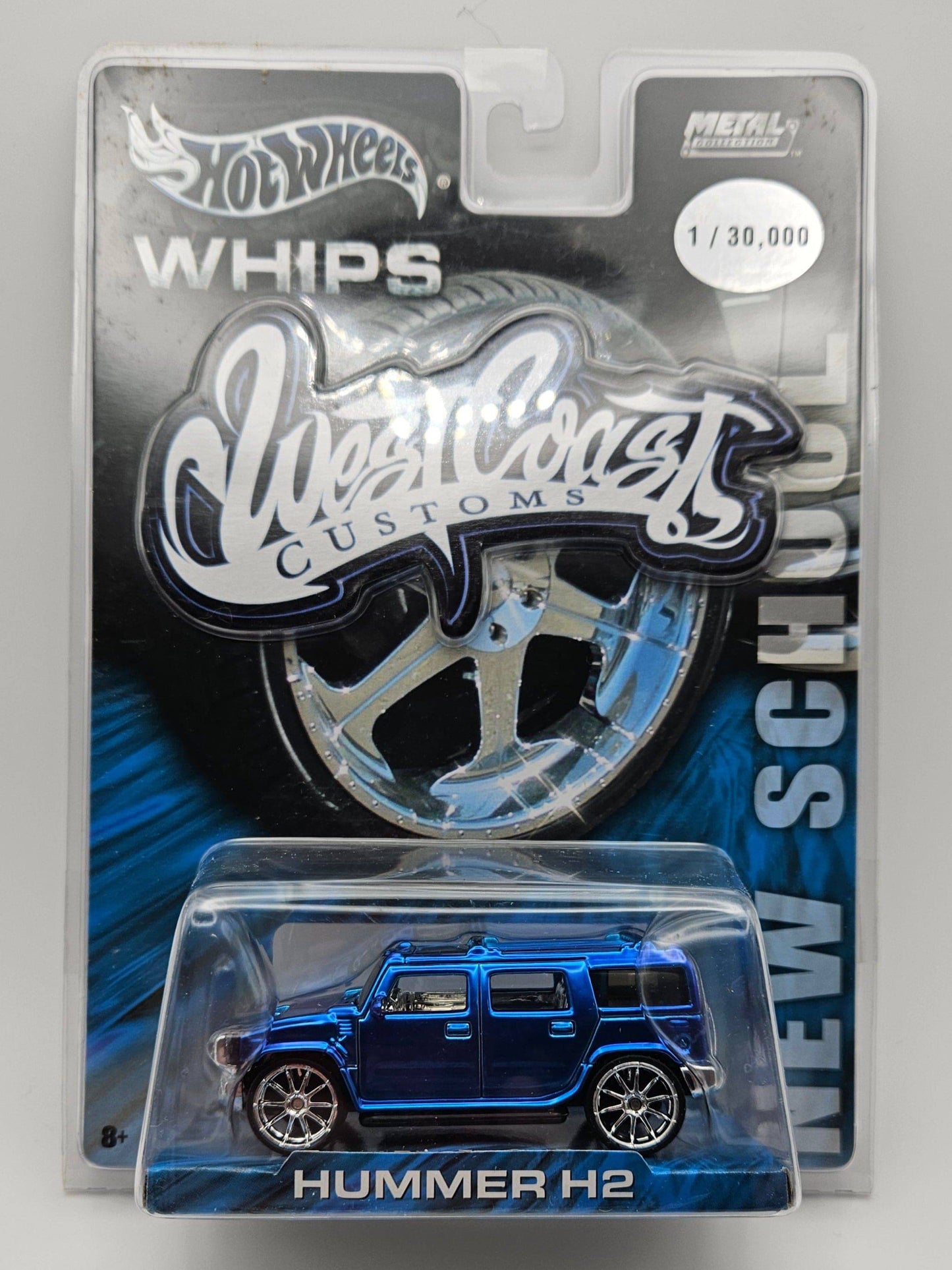 Hot Wheels Whips West Coast Customs New School Hummer H2 (metallic blue) - House of Cars Virginia