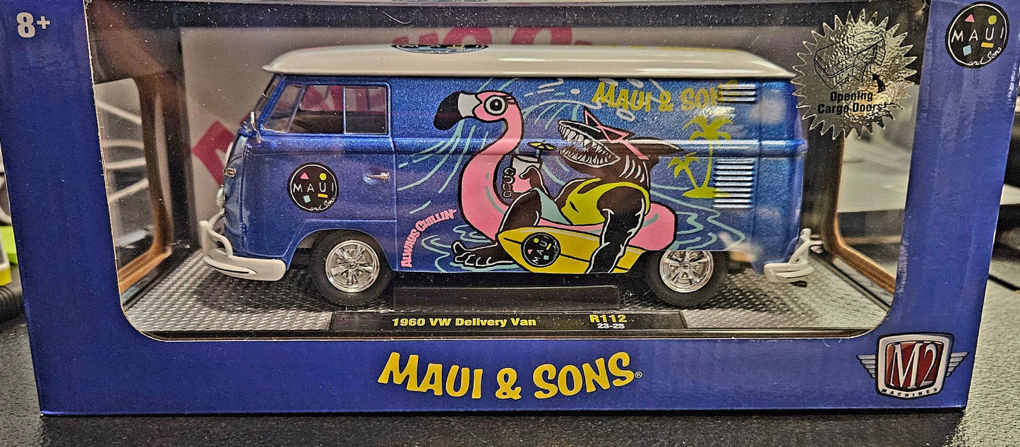 M2 Machines 1/24 scale Maui & Sons 1960 VW Delivery Van - House of Cars Virginia