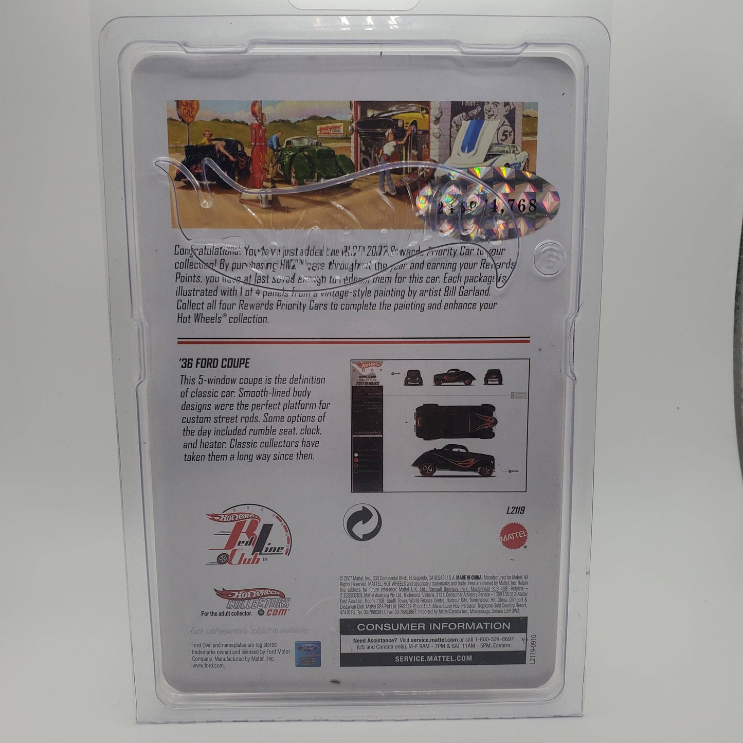 Hot Wheels Redline Club RLC Rewards Series '36 Ford Coupe 2007 - House of Cars Virginia