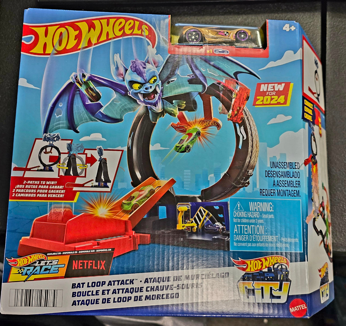 Hot Wheels City Bat Loop Attack w/car - House of Cars Virginia