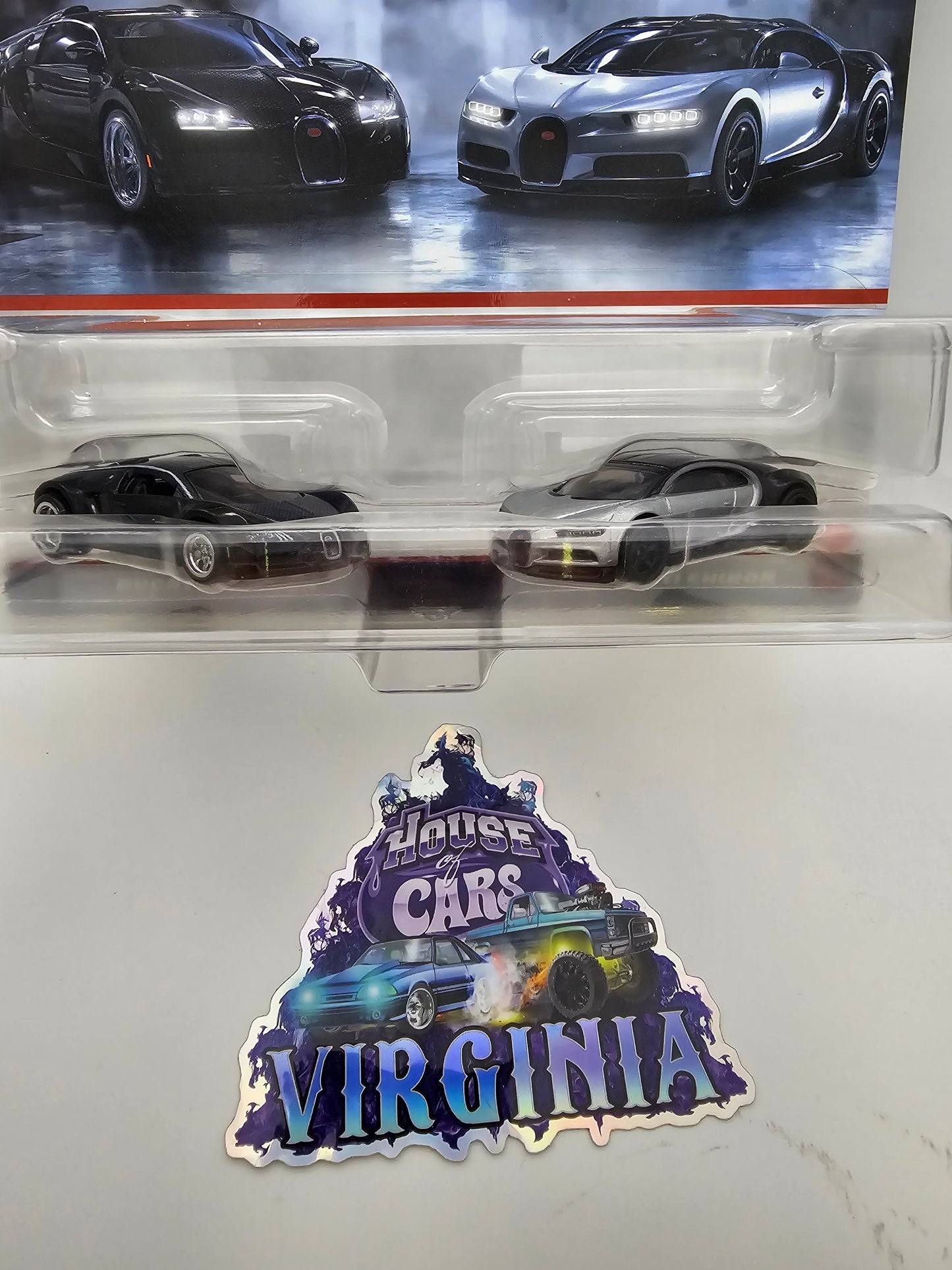 Hot Wheels Premium 2-Pack Bugatti Veyron & '16 Bugatti Chiron - House of Cars Virginia