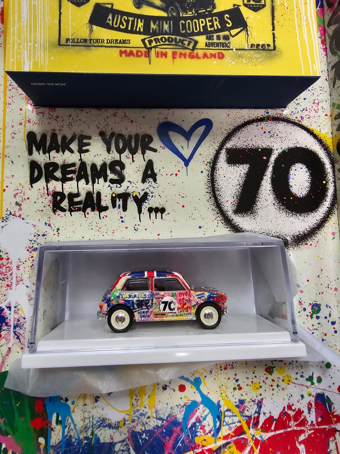MATTEL RLC CREATIONS MATCHBOX. X Mr. Brainwash '64 Austin Mini Cooper S. Graffiti - House of Cars Virginia
