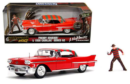 Jada 1:24 1958 Cadillac with Freddy – Nightmare on Elm Street – Hollywood Rides - House of Cars Virginia