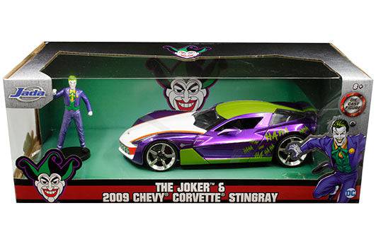 Jada 1:24 2009 Chevrolet Corvette Stingray & The Joker – DC Comics – Hollywood Rides - House of Cars Virginia