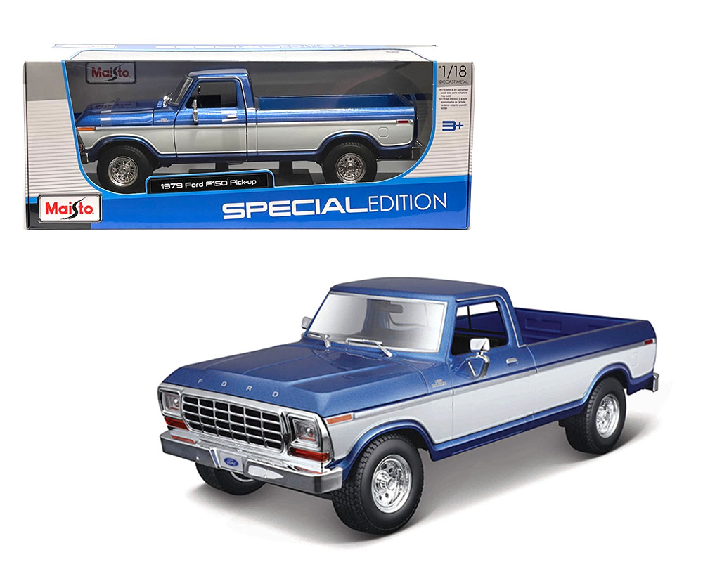 Maisto 1:18 1979 Ford F-150 Pickup – Blue/White – Special Edition