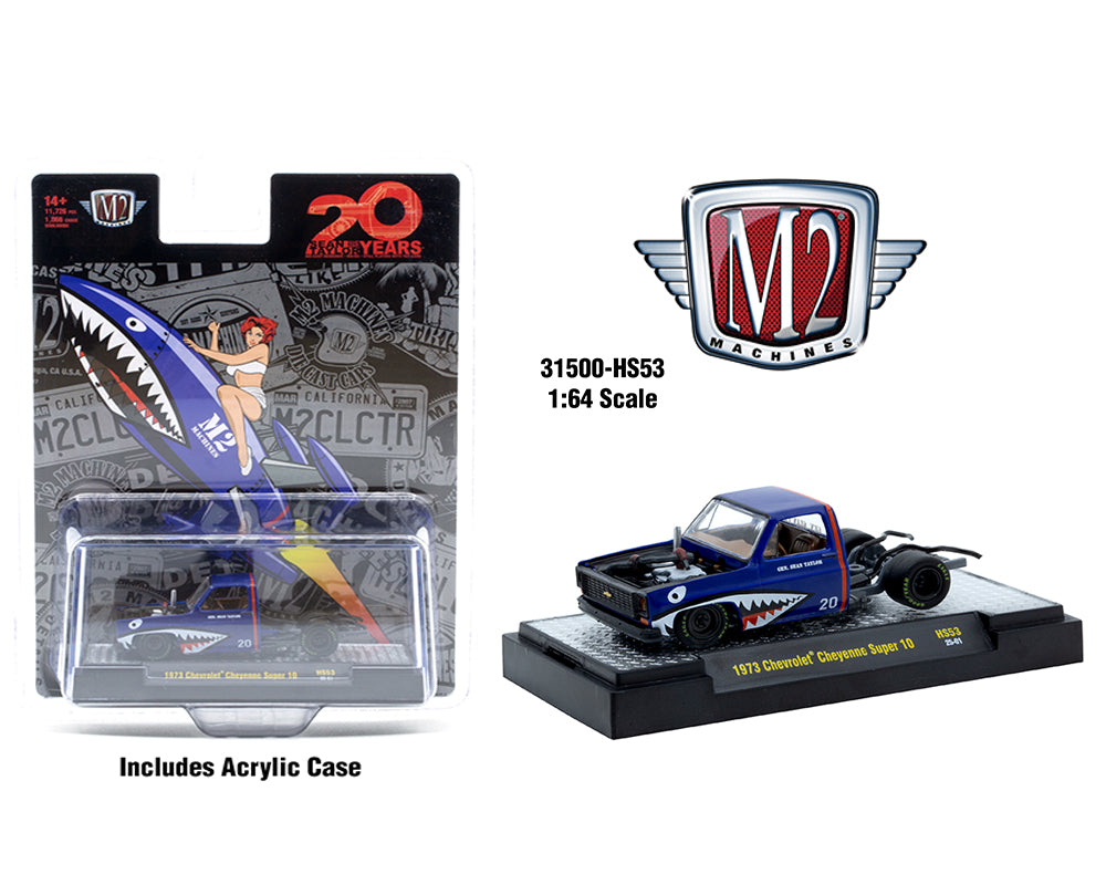 M2 Machines 1:64 1973 Chevrolet Cheyenne Super 10 Bedless Truck – Blue –  House of Cars Virginia