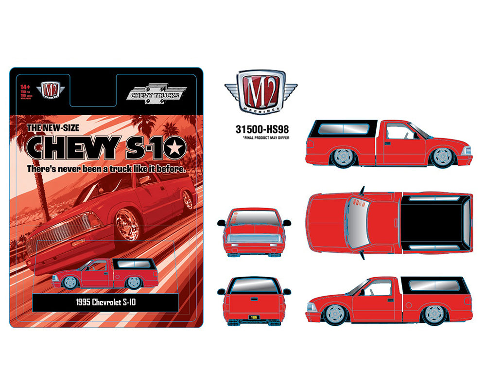 (Preorder) M2 Machines 1:64 1995 Chevrolet S10 with Camper Shell Special Edition – Hobby Exclusive