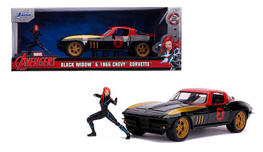 Jada 1:24 Black Widow & 1966 Chevrolet Corvette – Marvel Avengers - House of Cars Virginia