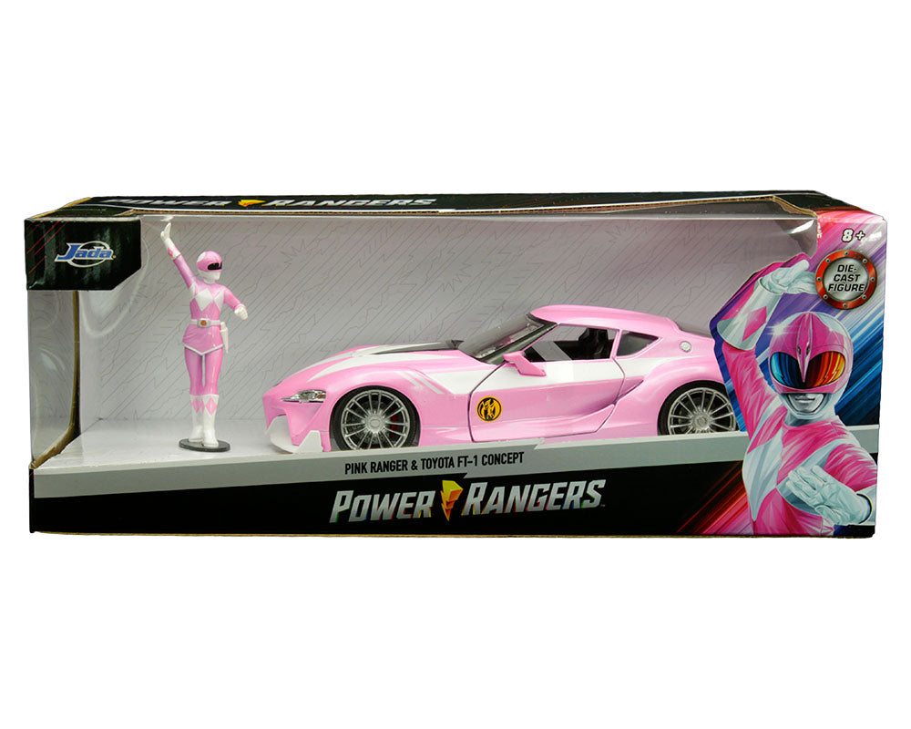 Jada 1:24 Toyota FT1-Concept w/ Pink Ranger with Pink Ranger Figure- Power Rangers – Hollywood Rides - House of Cars Virginia
