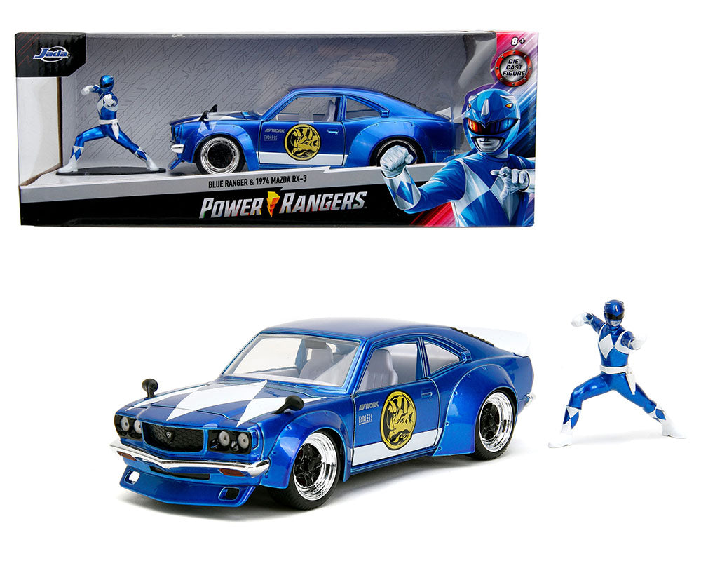 Jada 1:24 Blue Ranger & 1974 Mazda RX-3 – Power Rangers - House of Cars Virginia